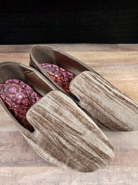 Birdies The Starling Moonstone Brown Velvet Loafers